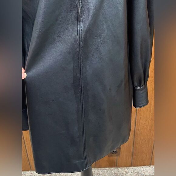 Alice By Temperley Becky Faux Leather Shirt Dress size 4 - Picture 12 of 14